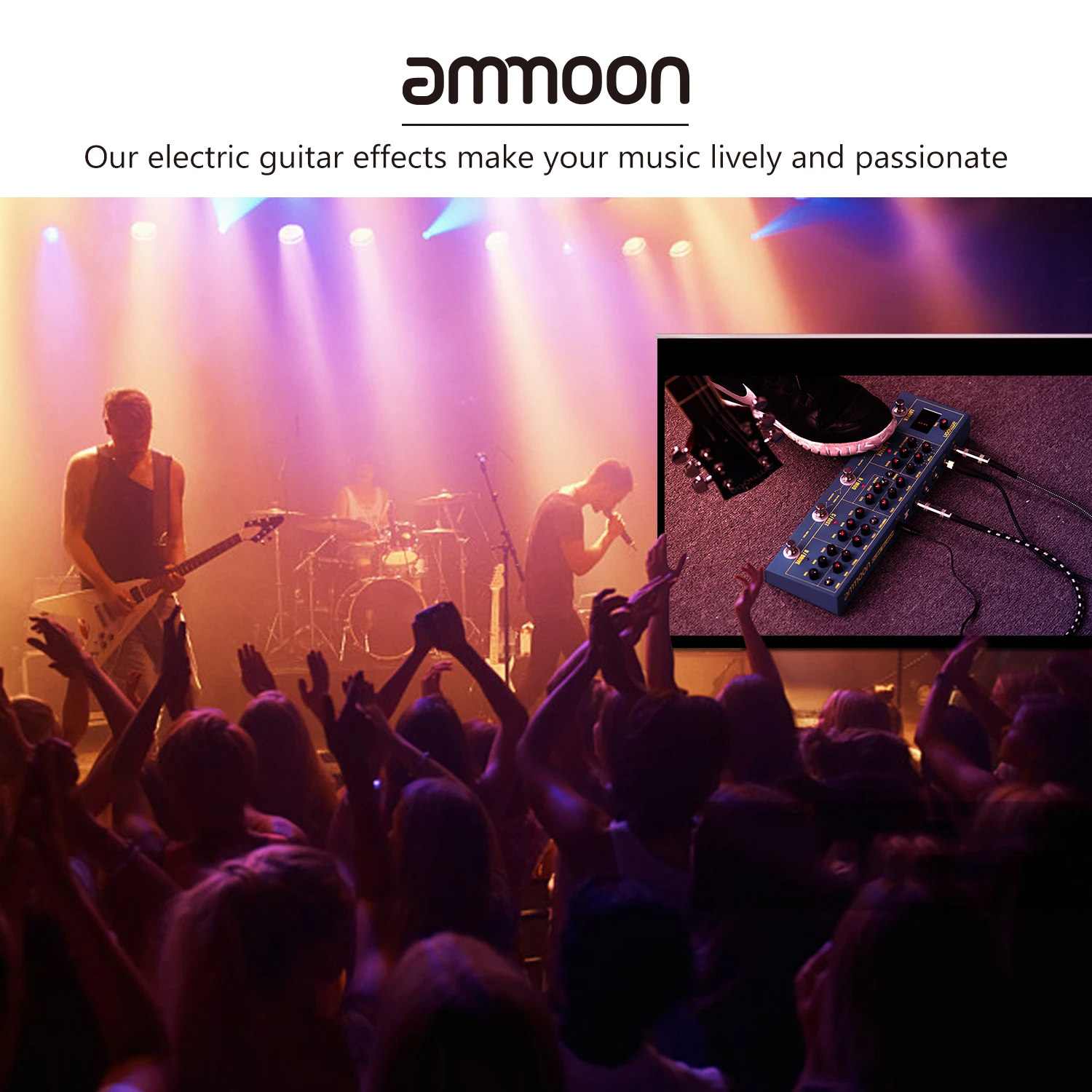 Ammoon cube SUGAR комбинированная педаль эффектов 5 аналоговых эффектов(Boost/Overdive/Distortion/Chorus) гитарная педаль аксессуары для гитары