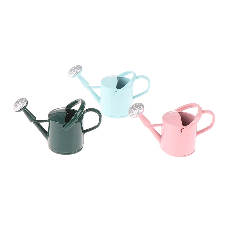 1Pcs 1/12 Dollhouse Miniature Furniture Metal Watering Can Garden Decoration Miniature Furniture 2
