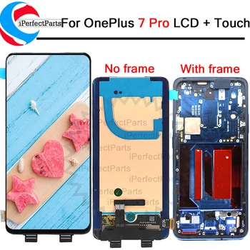 

6.67" For OnePlus 7 Pro LCD AMOLED Display Screen+Touch Panel Digitizer with frame For OnePlus 7T Pro LCD
