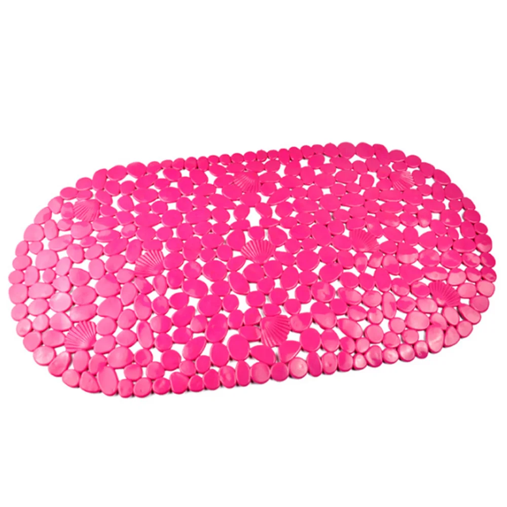 Камень для ванны коврик мощная Присоска 4 цветные, для ванны прокладки ПВХ коврик для ванной инструмент для ванной комнаты полезные противоскользящие домашние Принадлежности - Цвет: Rose red stone