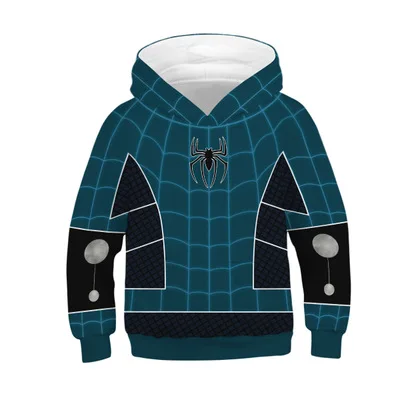 A Children Boys Girls Spider-man Far from home Cosplay Hoodies Superhero Hooded Halloween Costumes Kids Sweatshirts - Цвет: A