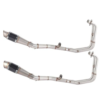 

MT-03 Motorcycle Exhaust Full System Middle Bend Link Pipe + Muffler Slip-On For Yamaha YZF R3 R25 YZF-R3 MT03 2014 to 2017