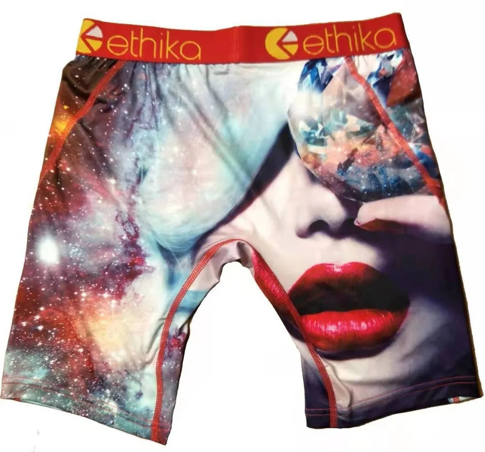 Мужские Длинные боксеры, шелк льда, Ethika, мужское нижнее белье, боксеры с принтом размера плюс, мужские боксеры, длинные ноги, дышащие мужские трусы