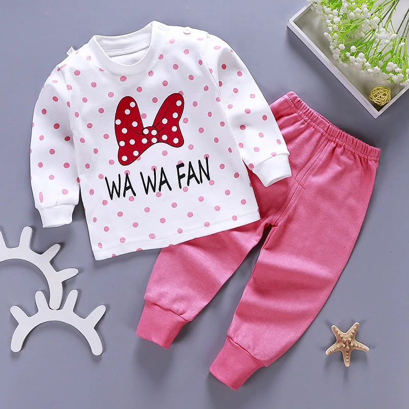 Butterfly 6M-4 лет одежда унисекс для малышей, 2 шт./компл. для маленьких мальчиков комплект одежды из хлопка для девочек, одежда с длинным рукавом; комплекты для малышей; сезон осень; комплект нижнего белья для Одежда для маленьких мальчиков - Цвет: Butterfly