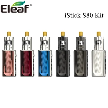 

Original Eleaf iStick S80 Kit 80W Box Mod 1800mAh Built-in Battery 3ml GZeno Tank with & GZ 1.2ohm Coil for MTL Vaporizer