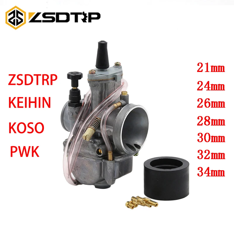 Карбюратор ZSDTRP для мотоцикла Keihin Koso PWK 21 24 26 28 30 32 34 мм карбюратор с