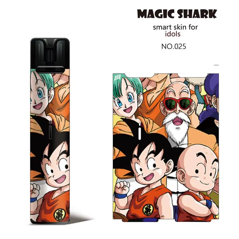 Волшебная Акула Микки one piece Dragon Ball Пикачу Губка Боб милый медведь Харли Квинн ПВХ чехол наклейка пленка для Vape Kit идолы - Цвет: 025