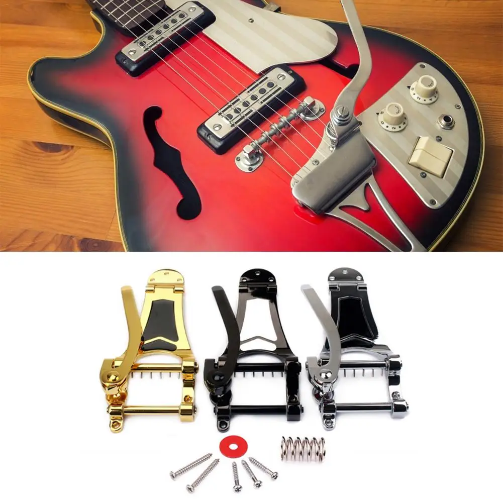 Новый хромированный полый корпус Archtop Tremolo Bridge & Tailpiece для гитары высокое