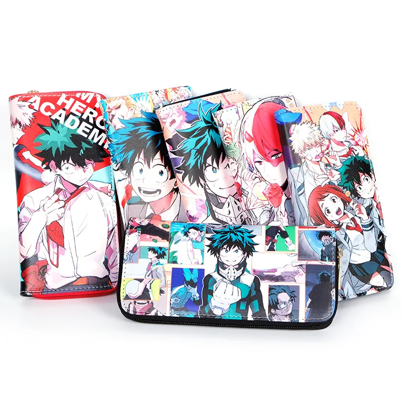 

Anime My Boku no Hero Academia Midoriya Izuku Cosplay Props Cartoon Long Short Wallets Card Holder Coin Purse Gift