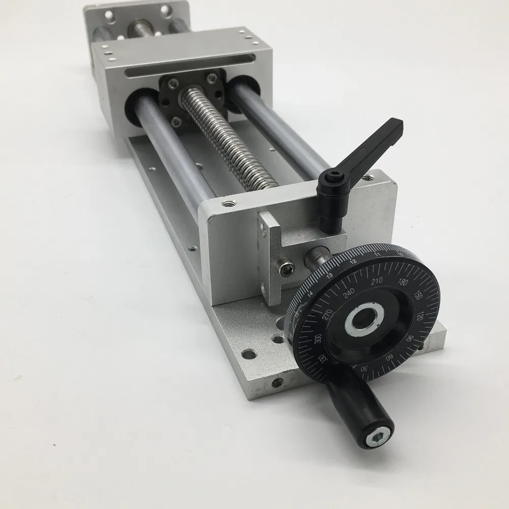 US $104.97 200MM 8 Stroke Manual Hand Wheel Linear Module Sliding Table Slide Linear Stage SFU1605 Ball Screw C7 Displacement Platform