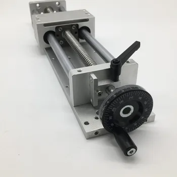 

200MM 8" Stroke Manual Hand Wheel Linear Module Sliding Table Slide Linear Stage SFU1605 Ball Screw C7 Displacement Platform
