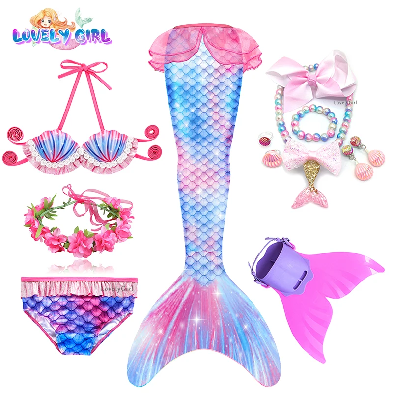 Женский костюм Русалочки LovelyGirl купальный с цепочкой и моноластом подарок на день