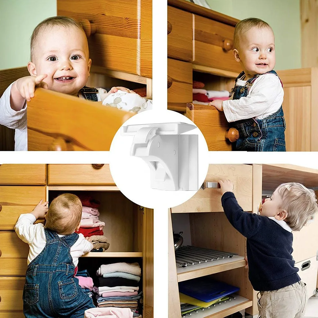 Детские защитные магнитные замки для шкафов, 10 упаковок, детские защитные замки для шкафов, магнитные замки для ящиков