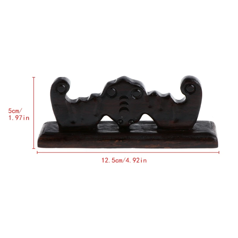 

Vintage Wooden Brush Rest Stand 4 Slots Chinese Calligraphy Pen Rack Holder