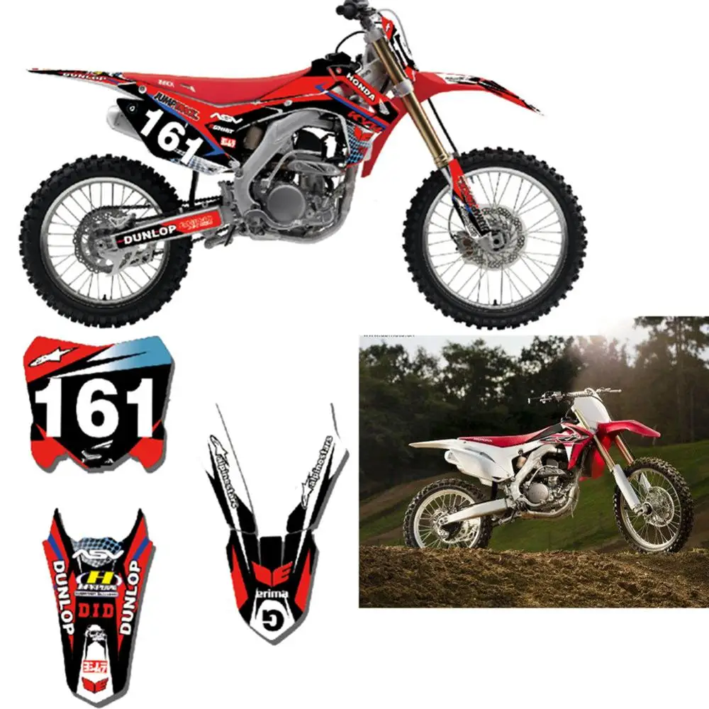 Мотоцикл графическая наклейка Стикеры для Honda CRF250R CRF250 CRF 450 CRF450R 2013 250R CRF 450R