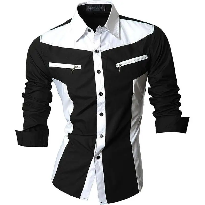 Camisa CALIBAN 820 de Algodón de color Negro para hombre Hombre Ropa de Camisas de Camisas informales de botones 