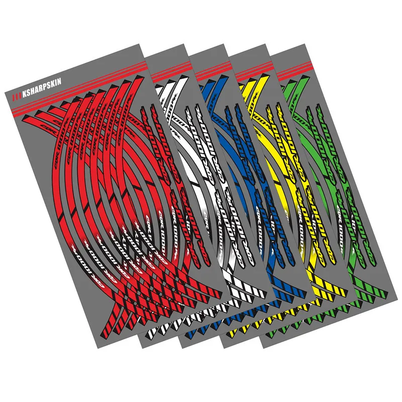 12 X moto rcycle Стайлинг колесная ступица, шина Светоотражающая наклейка мото автомобиль Декоративная полоса наклейка для HONDA CBR1000RR CBR 1000RR