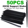 SPRYCLE 50-1000PCS Garden Drip Irrigation 1/4" Support Stake Fixed Stems Holder 11cm 20cm Fit 4/7mm Hose Pipe Inserting Ground 6