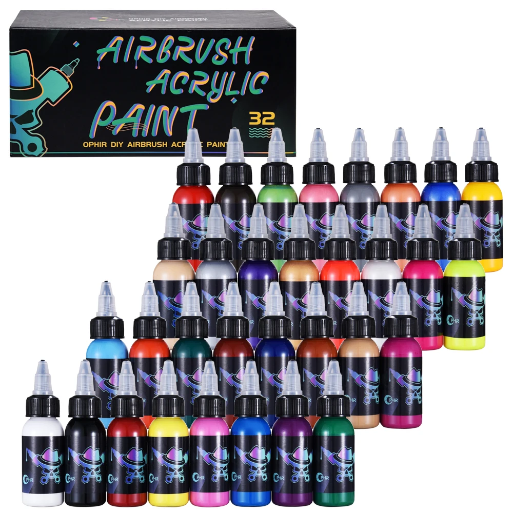 Ophir Airbrush Acrylverf 24/32 Kleuren Airbrush Diy Verf Voor Model