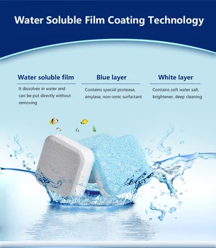 

Dishwasher Special Cleaning Effervescent Block Deep Cleaning Lasting Disinfection Household Tableware Clean No Residue 50pcs