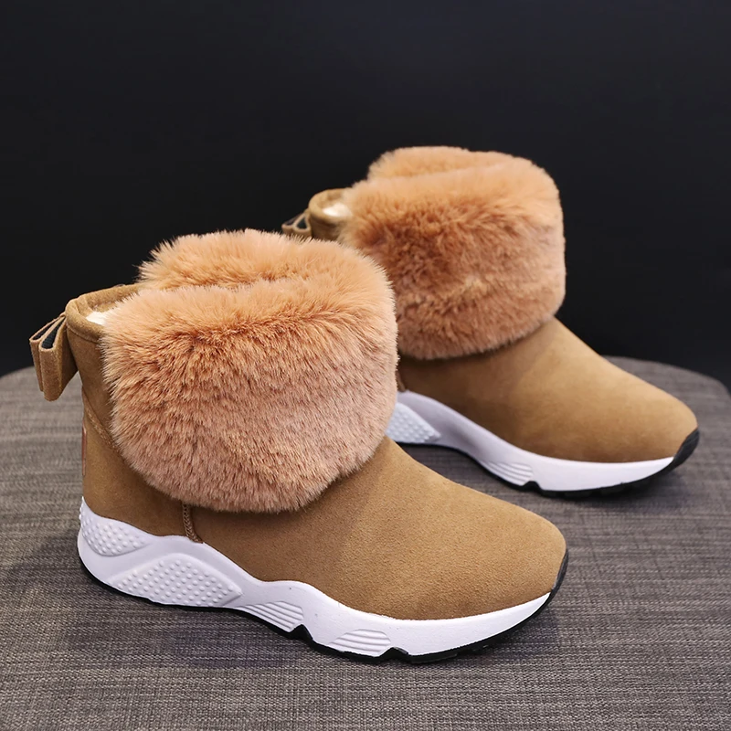 Водонепроницаемая женская зимняя обувь; женские зимние ботинки; теплые ботинки на меху с нескользящей подошвой; Теплые повседневные ботинки для мам