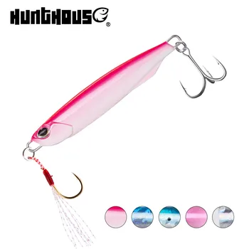 

hunthouse SLOWER WIDE Metal Luminoust Fishing Jig Cast Spoon 20G 40G 60G Casting Jigging Lead Metal for Bass Lure Tackle