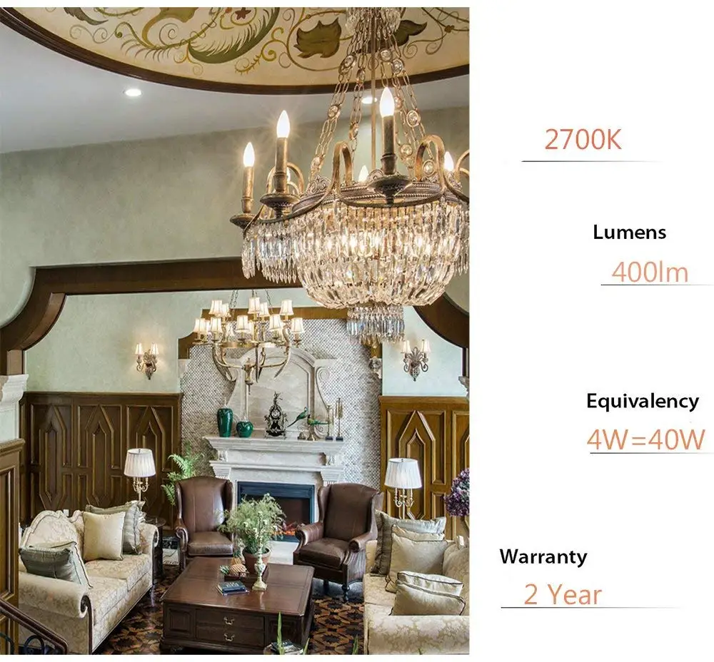 10개 LED 캔들 디머블 에디슨 전구 주광색 6000K LED 필라멘트 전구 따뜻한 백색 2700K B22 LED 전구 6W C35 220V 봄빌라