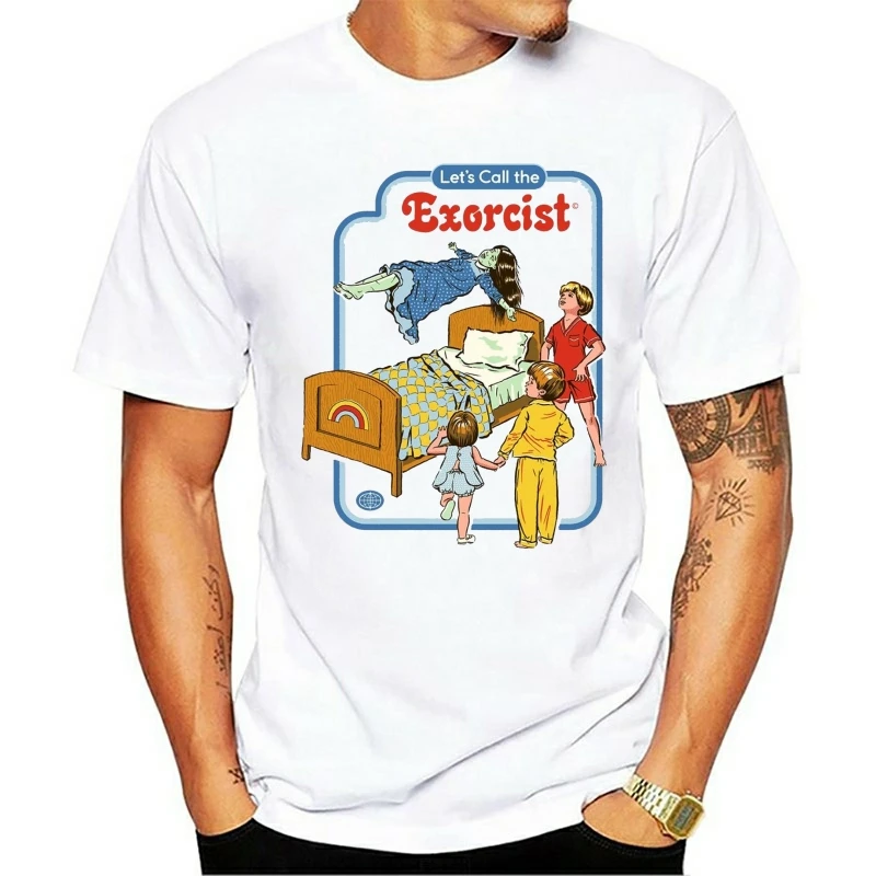 

t shirt High Quality Occult Devils Satanism Exorcism Lets Call The Exorcist Tee Shirt Fashion Crewneck