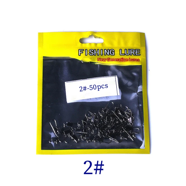 50PCS/Lot  Carp Fishing Accessories Luya Fishing Type B Pin  Rolling Swivel For Model 1#2#3#4#5#6 Stainless Steel Metal Outdoor F18-2