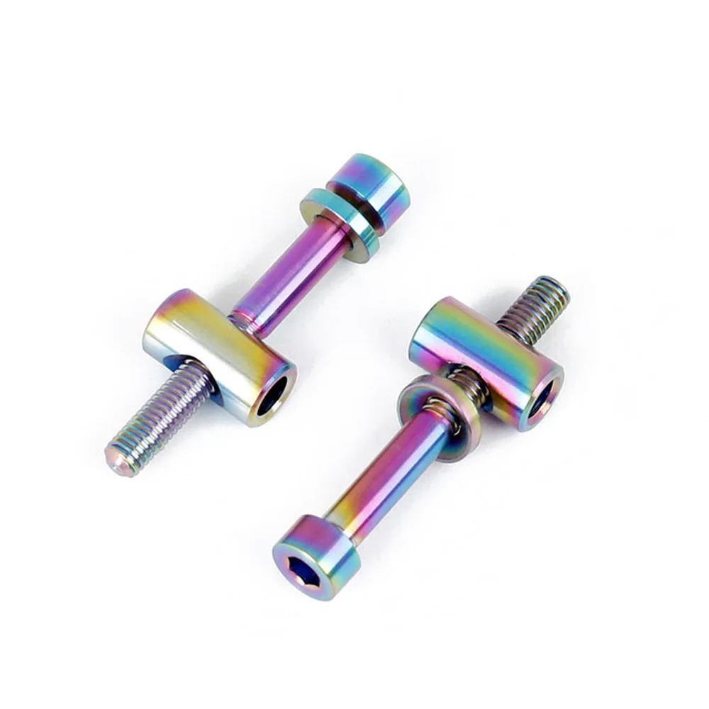 Rainbow M5x40mm 3 шт. Титан сплав M5 X 30/40 мм болт велосипедное седло под винт - Цвет: Rainbow M5x40mm