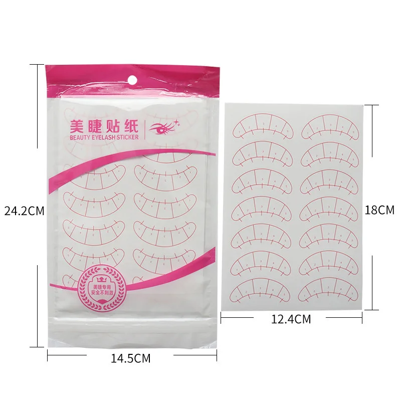 Pegatina para pestañas postizas, pestañas postizas, almohadillas para los ojos, envolturas de papel, parches de práctica, herramienta de maquillaje, extensión, 70 pares