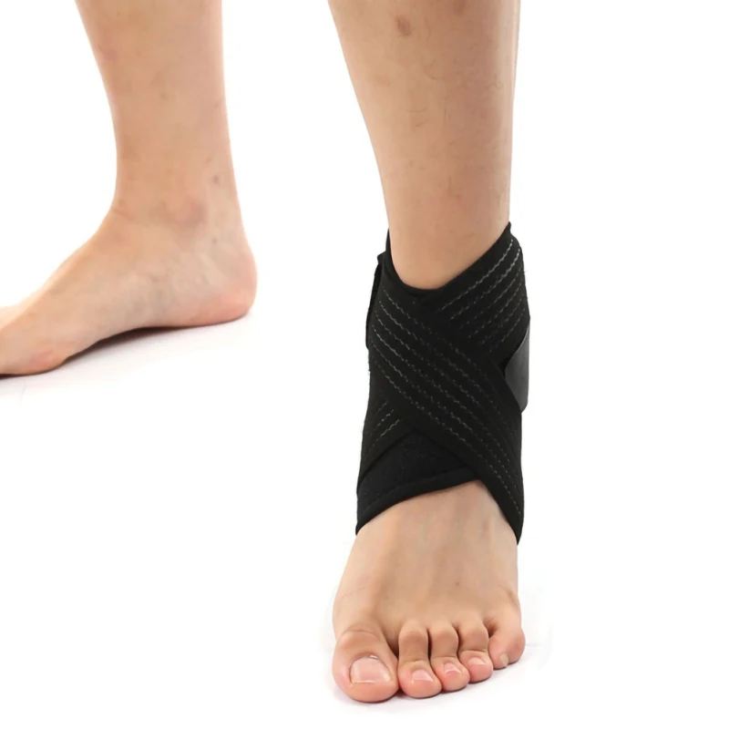 1pc Adjustable Pressurize Ankle Support Brace Sports Basketball Ankle Protector Compression Ankle Wrap Stabilizer Sprain Repair