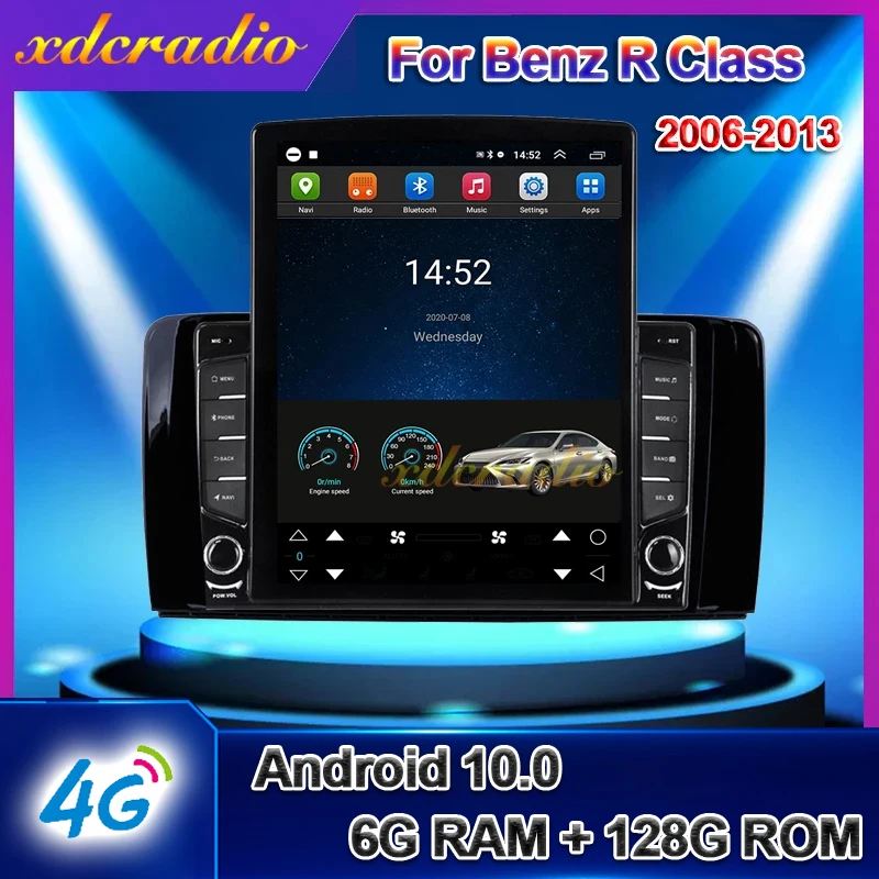 Xdcradio вертикальный экран 10 4 дюйма в стиле Tesla Android 0 для Benz R Class W251 R280 R300 R320 R350