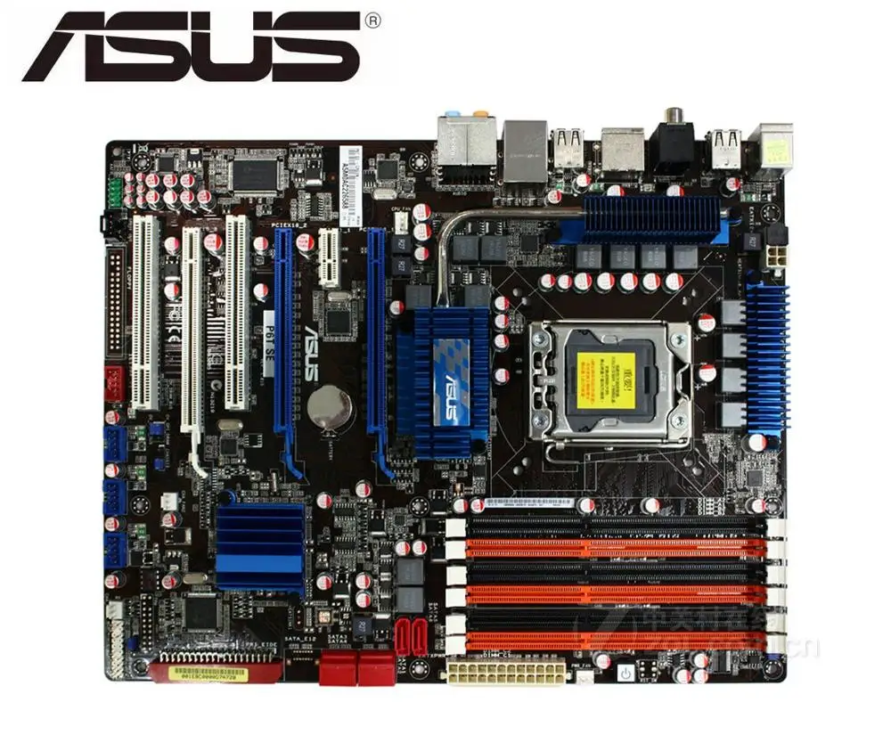 Оригинальная материнская плата ASUS P6T SE X58 DDR3 LGA 1366 USB2.0 SATA II 24 ГБ б/у для настольного