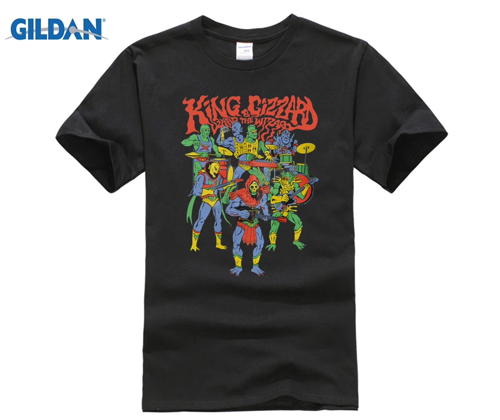 HOT deals King Gizzard and The Lizard Wizard Men's Black T Shirt Clothing Mens 100% Cotton Plus Size Top Tee on Sale New T-Shirt