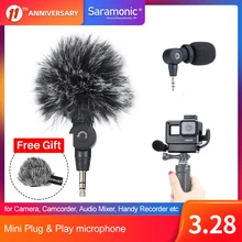 Saramonic SR-XM1 Plug & play Mini TRS Condenser Microphone for Camera, Camcorder, Audio Mixer, Handy Recorder,Osmo Pocket