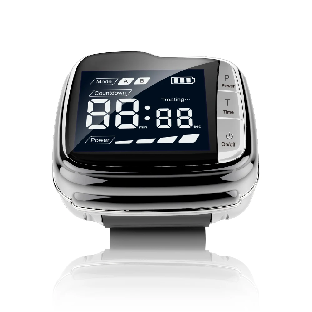 LASTEK 650nm LLLt Soft Laser Treatment Instrument Wrist Watch Physical Therapy Diabetics Hypertension Cold Laser Therapy Device