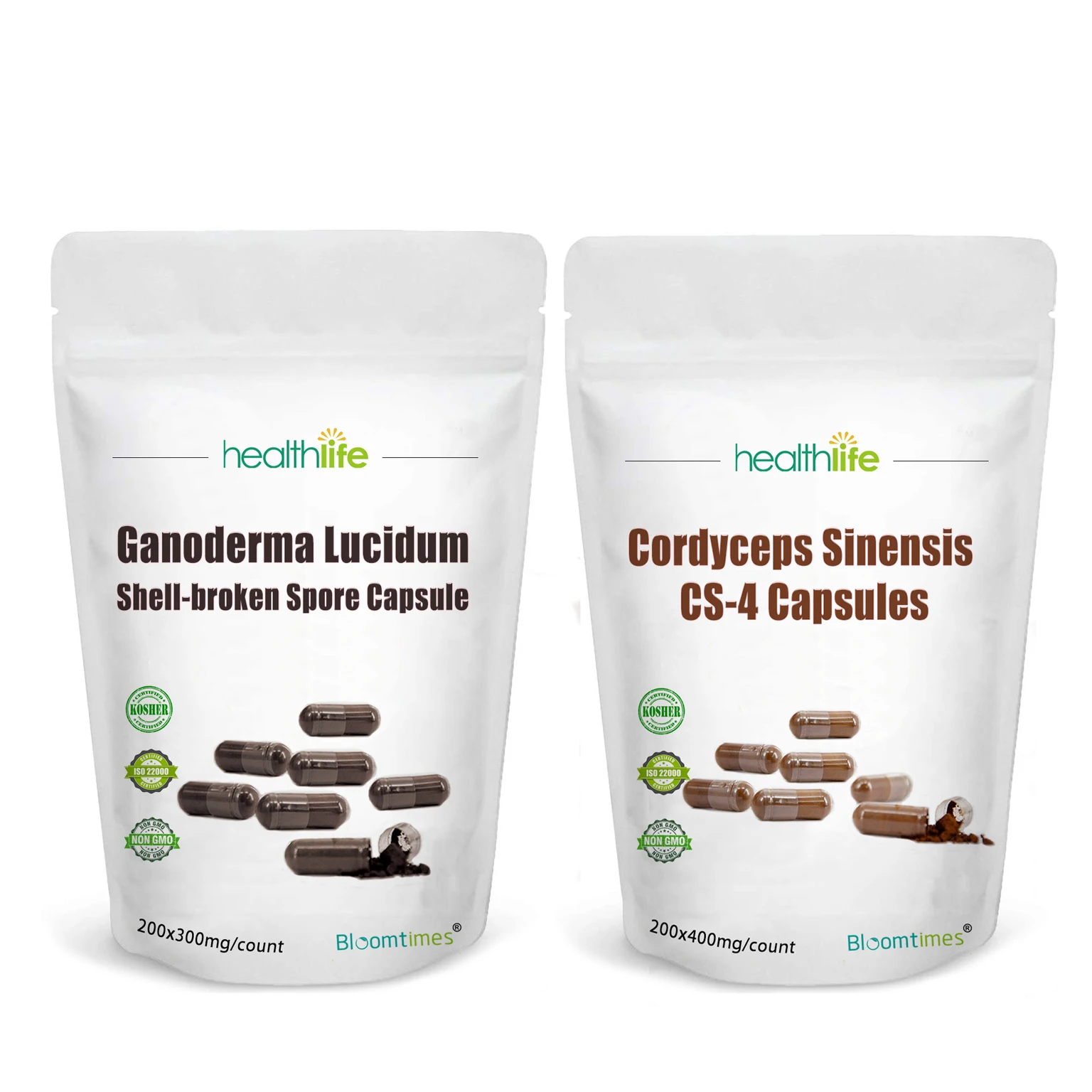 Капсулы с экстрактами грибов и кордицепсов Reishi Ganoderma Lucidum капсулы экстрактом
