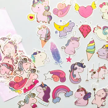 

60 pcs /Bag Unicorn Paper Diary Stickers Decorative Album Notebook Decor