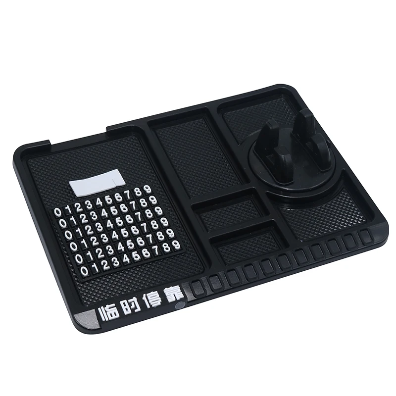 1 pcs black 1 шт. универсальный портативный квадратный большой прочный нескользящий многофункциональный автомобильный навигационный коврик автомобильный гаджет автомобильный коврик - Название цвета: 1 pcs black
