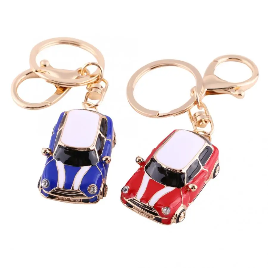 Party Favors Alloy Classic 3D Hollow Carved Simulation Mini Sporty Car Key Chain Bag Charm Pendant Gift Christmas Party Favor