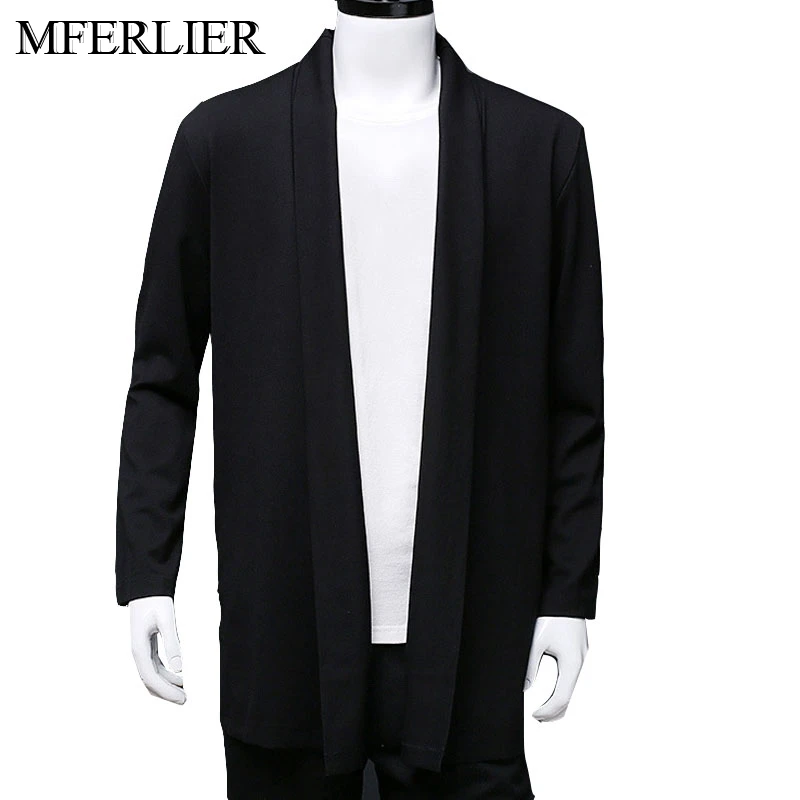 Демисезонный Мужской плащ 5XL 6XL 7XL бюст 138 см повседневное длинное пальто для мужчин