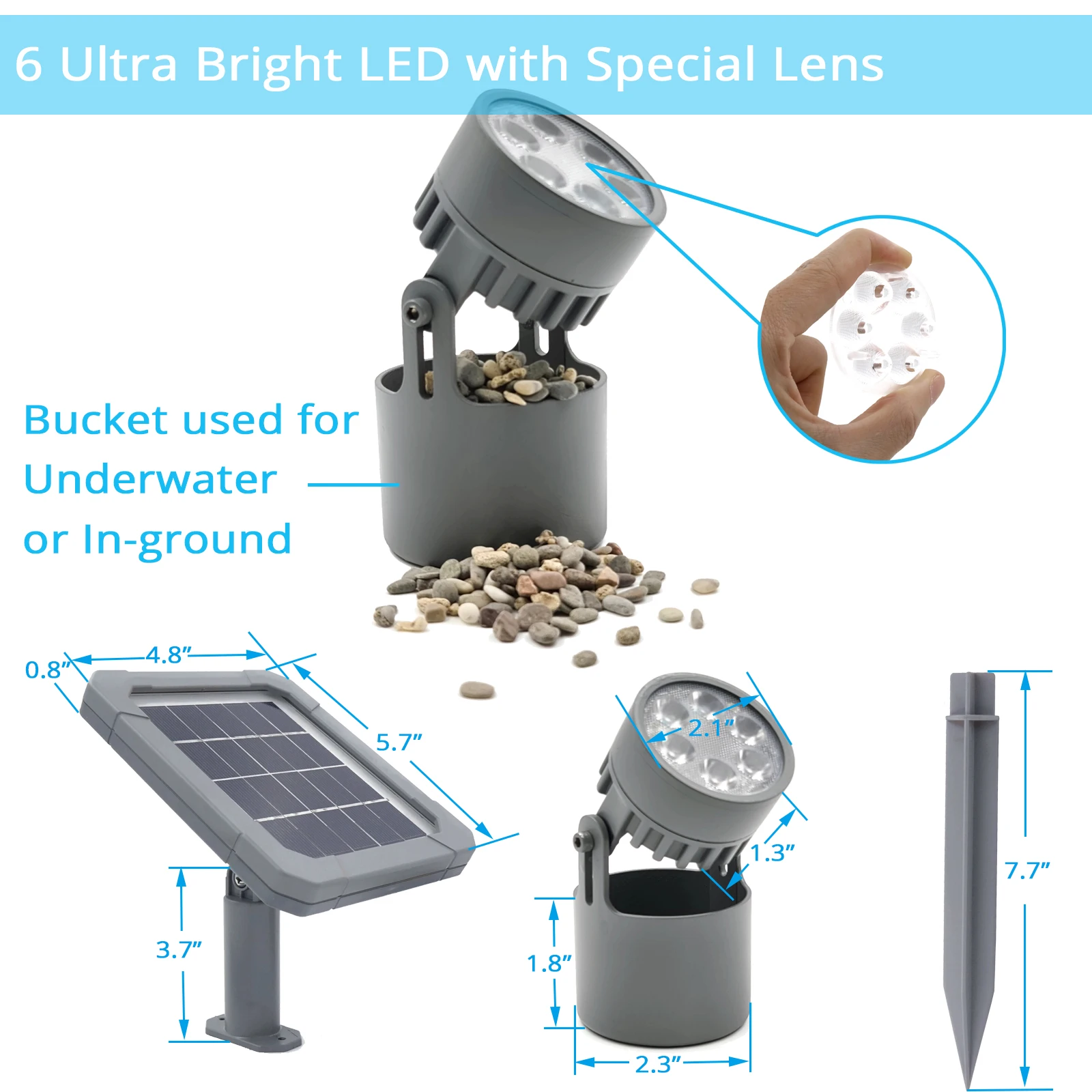 Solar Underwater Submersible Pond Light 2