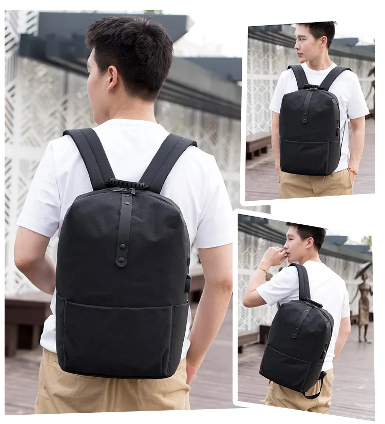 

Double shoulder backpack English lattice large capacity computer backpack outdoor travel bag