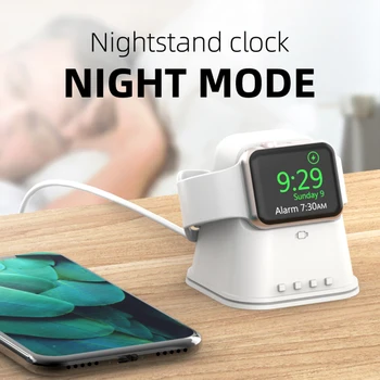

Watch Stand For Apple Watch Series 54321 Watch Stand Bedside Table Keeper Silicone Charging Stand For IWatch Modern Design