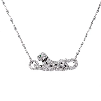 

Full 925 leopard Necklace dark Lori Damei the same neck chain net red clavicle chain Valentine s Day gift
