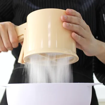 

Currently Available Stock Handheld Cup Flour Sifter Semi-automatic Sugar Sieve Household Ultrafine Strainer Flour Sifter Cup