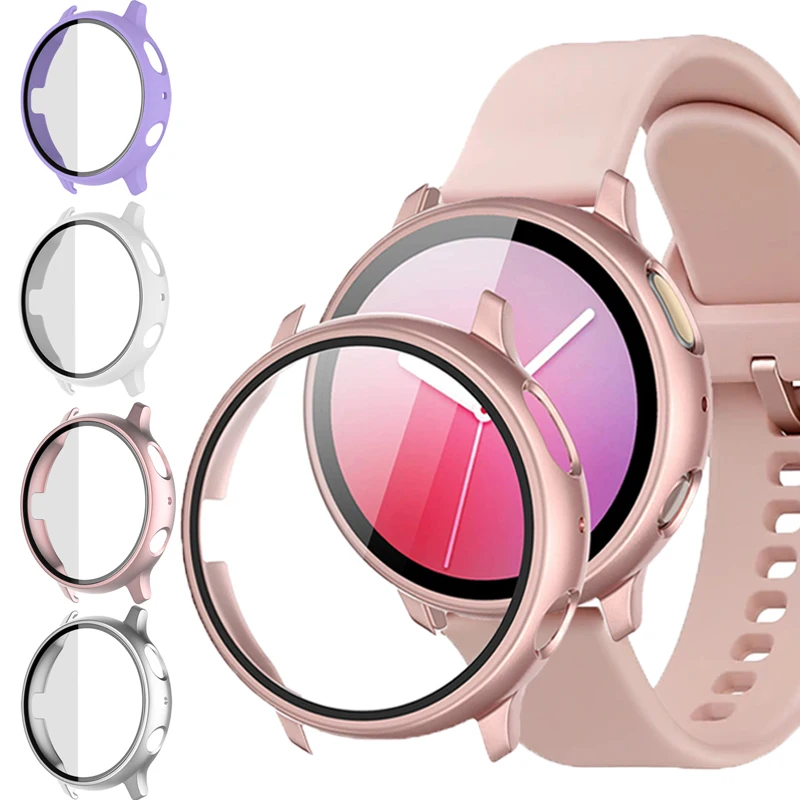 

Защитное стекло + чехол для Samsung Galaxy watch active 2, 44/40 мм