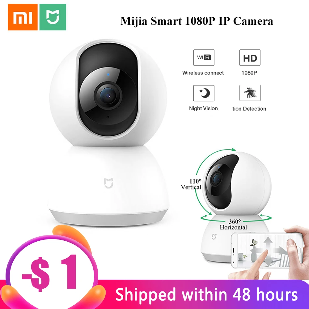 Xiaomi камера наблюдения 1080P IP умная WiFi 360 Угол ночного видения Видеокамера веб