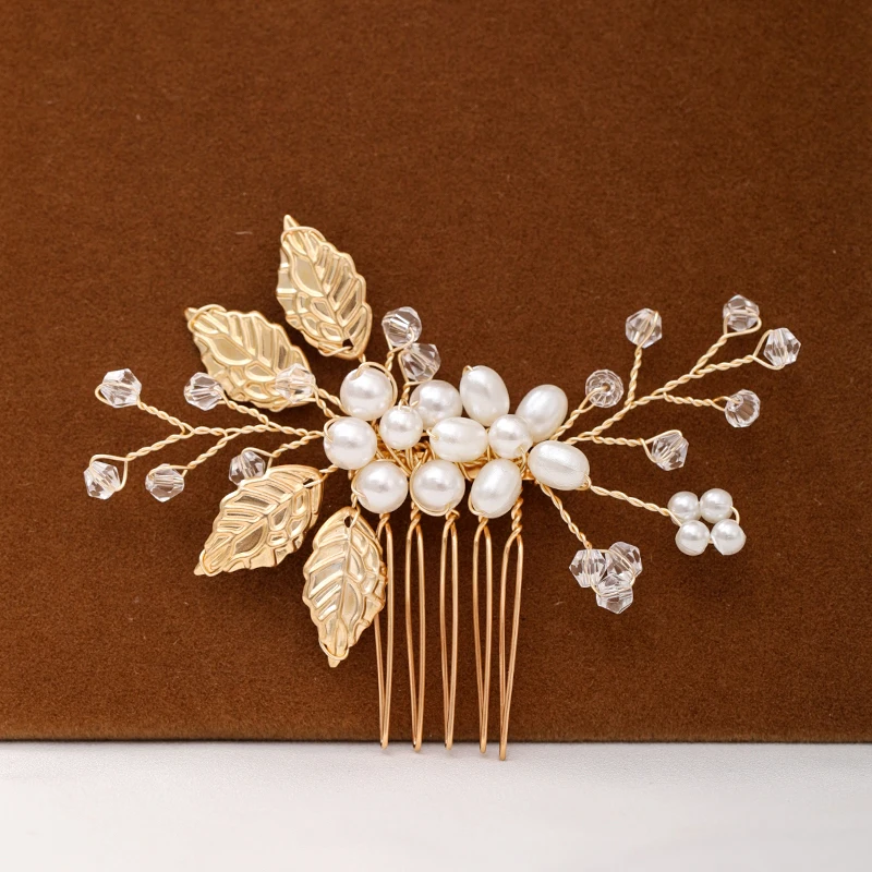 Perlmutt Haarkamm 2 teile/satz Frauen Accessoires Haarschmuck Braut Haarschmuck für Frauen Hochzeit Kopf Schmuck Dekoration – Detail 12